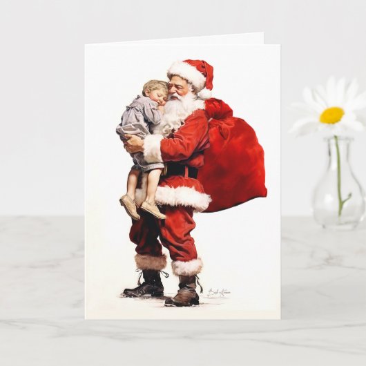 Auf Santa warten Karte (Kleine Pflanze)