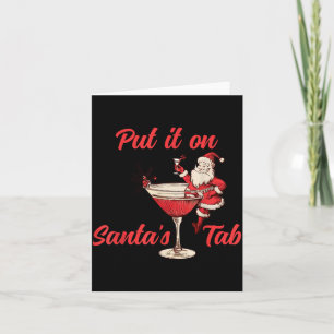 Auf Santas Rechnung setzen Lustiges Weihnachten Sa Karte