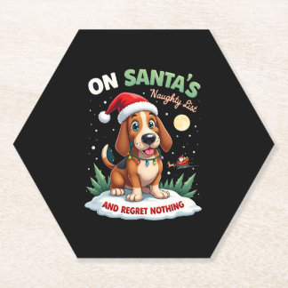 Auf Santas Weihnachts-Naughty-Liste Bedauern Sie n Untersetzer