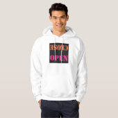 AUF SCHWARZ NAH ÖFFNEN HOODIE (Vorne ganz)