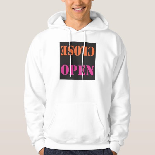 AUF SCHWARZ NAH ÖFFNEN HOODIE (Vorderseite)