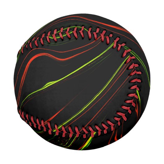 Auf schwarzem Fond zeigen sich die grünen und rote Baseball (Vorne Rechts)