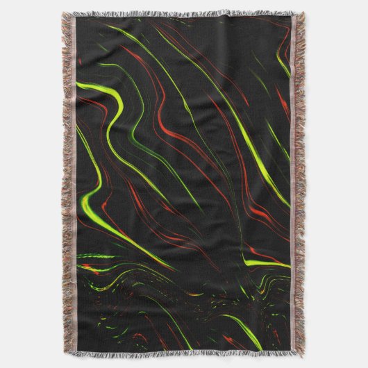 Auf schwarzem Fond zeigen sich die grünen und rote Decke (Vorderseite Vertikal)