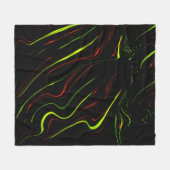 Auf schwarzem Fond zeigen sich die grünen und rote Fleecedecke (Vorderseite (Horizontal))