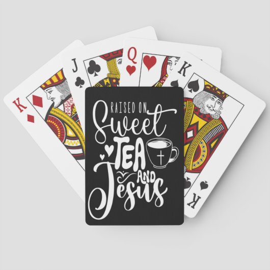 AUF SCHWEET TEA UND JESUS AUFGEHOBEN SPIELKARTEN (Rückseite)