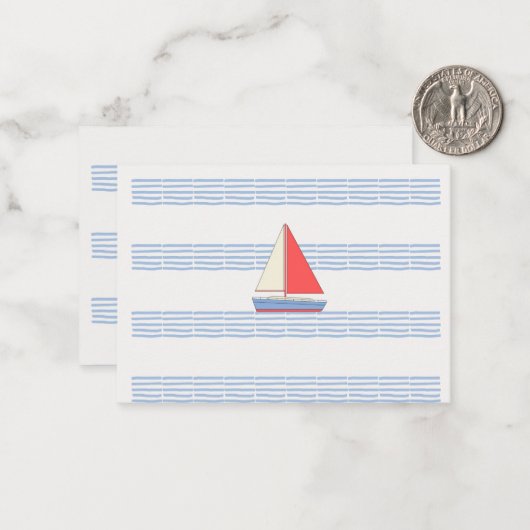 Auf See Mitteilungskarte (Vorderseite/Rückseite Beispiel)