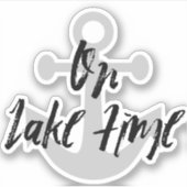 Auf See Time Anchor Wasser Flasche Tumbler Aufkleber (Vorderseite)