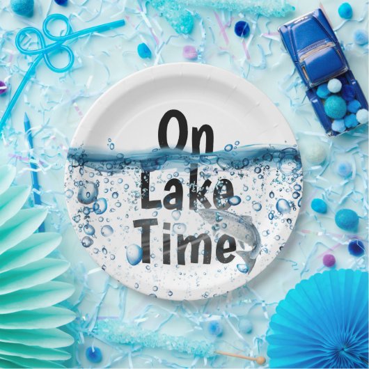 Auf See Zeit mit Fischen Pappteller (Party)