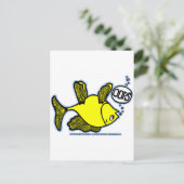 Auf Seite Fisch! Postkarte (Stehend Vorderseite)