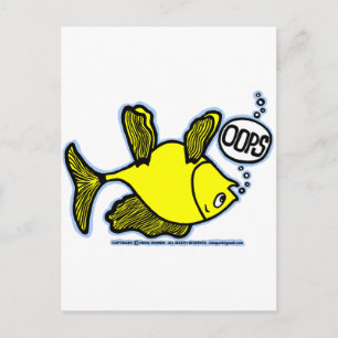 Auf Seite Fisch! Postkarte