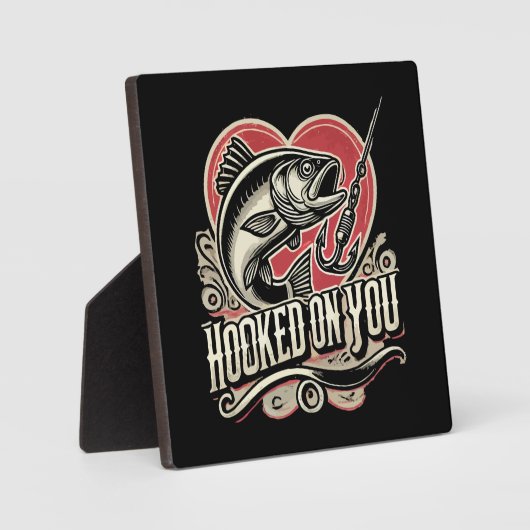 Auf Sie gewartet - Valentinstag Fischen Fotoplatte (Vorderseite)