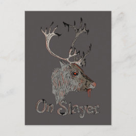 Auf Slayer Christmas Rentier Postkarte