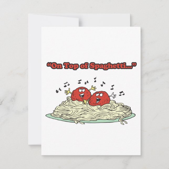 auf Spaghetti, die Fleischbällchen singen (Vorderseite)