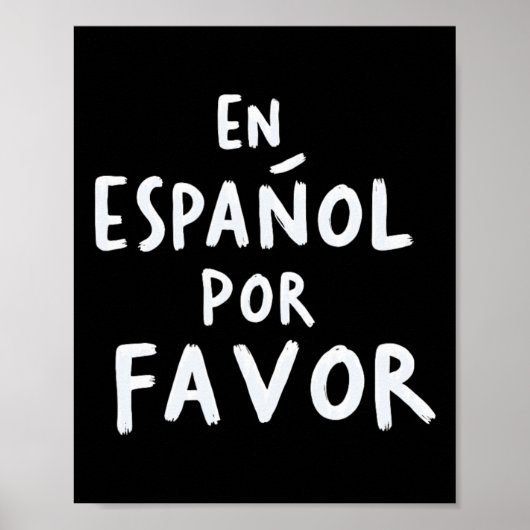 Auf Spanisch Bitte Spanischlehrer 1 Poster (Vorne)