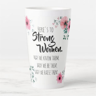 Auf starke Frauen - Wasserfarben-Blumen-BFF Milchtasse