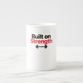 Auf Stärke gebaut - Gym & Hustle Stärke Shirt Porzellantasse