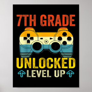 Auf Stufe 7 freigegebene Level-Up-Video-Game-Byck Poster