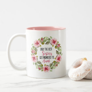 Auf Tante befördert Zweifarbige Tasse