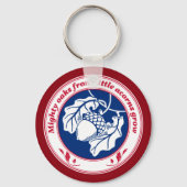 Auf tiefroten Eichen wachsen mächtige Eichen aus k Schlüsselanhänger (Vorderseite)