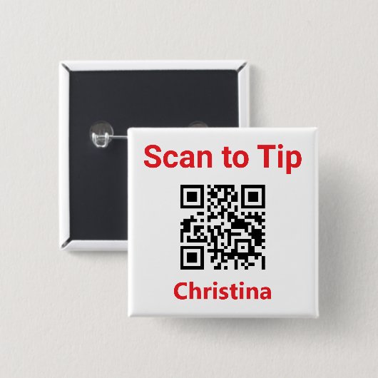 Auf Tipp scannen. Personalausweis QR-Code auf Button (Vorne & Hinten)