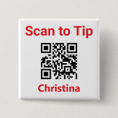 Auf Tipp scannen. Personalausweis QR-Code auf Button (Vorderseite)