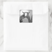 Auf Toast Quadratischer Aufkleber (Tasche)