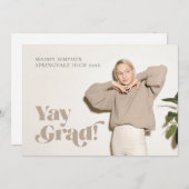 Auf Trend Minimalistischer neutraler Foto-Abschlus Ankündigung (Vorne/Hinten)