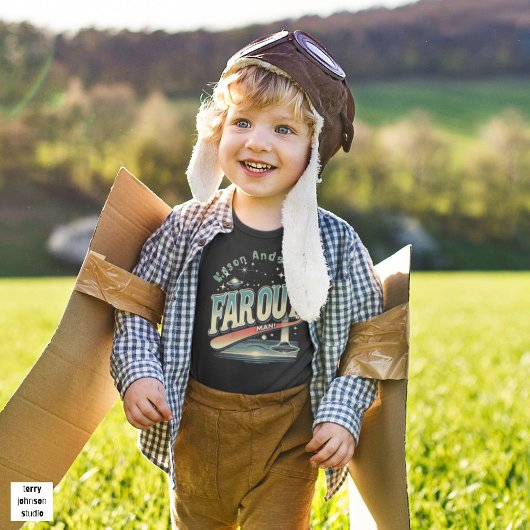 Auf Truckin'Retro 60er Personalisiert schwarz beha Kleinkind T-shirt