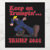 Auf Trumpin behalten Weinetikett (Einzelnes Label)