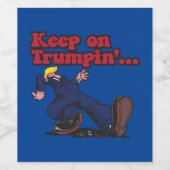 Auf Trumpin behalten Weinetikett (Einzelnes Label)