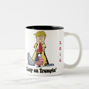 Auf Trumpin behalten Zweifarbige Tasse