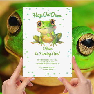 Auf über Frosch 1. Geburtstag Einladung