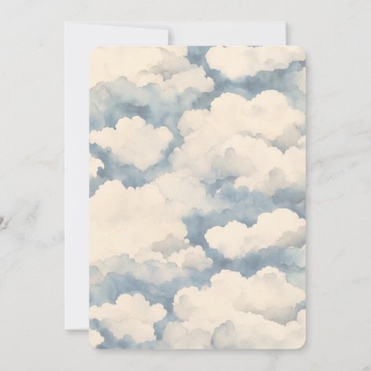 Auf und ab Ballon Geburtstag Einladung (Rückseite)