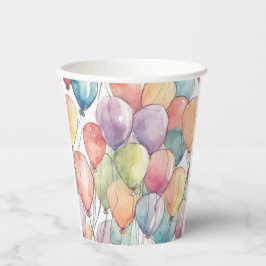 Auf und ab Ballon Geburtstag Pappbecher