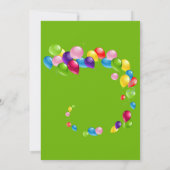 Auf und ab Ballons Geburtstagsparty Einladung (Rückseite)
