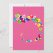 Auf und ab Ballons Geburtstagsparty Einladung (Rückseite)