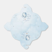 Auf und ab! Blue Hot Air Balloon Baby Dusche Geschenkschachtel (Ungefaltet)