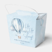 Auf und ab! Blue Hot Air Balloon Baby Dusche Geschenkschachtel (Rückseite)