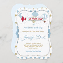 Auf und ab! Einladung der Babydusche