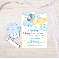 Auf und ab Gelbe Airplane Babyboy-Dusche