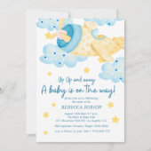 Auf und ab Gelbe Airplane Babyboy-Dusche Einladung (Vorderseite)