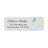 Auf und ab Gelbgraue Rücksendeadresse (Vorne)