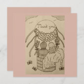 Auf und ab in einem Heißluftballon Dankeskarte (Vorne/Hinten)