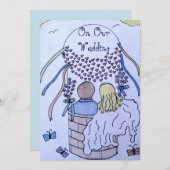 Auf und ab in einem Heißluftballon einladen Einladung (Vorne/Hinten)