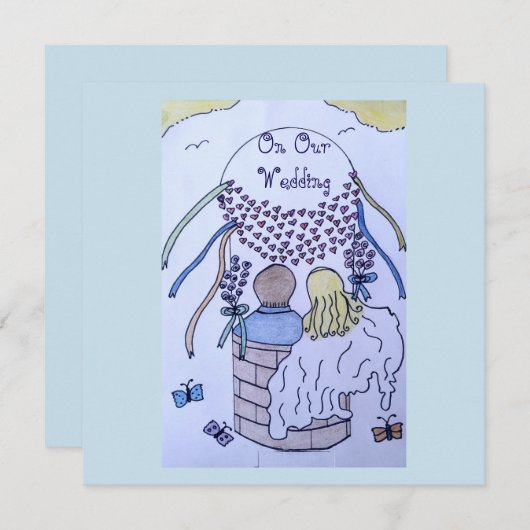 Auf und ab in einem Heißluftballon Save the Date (Vorne/Hinten)