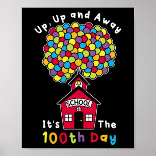 Auf und ab ist es der 100. Lehrer 100 Tage Poster