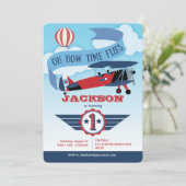 Auf und ab, Junge, Luftfahrt, Zeitfliegen, 1. Einladung (Stehend Vorderseite)