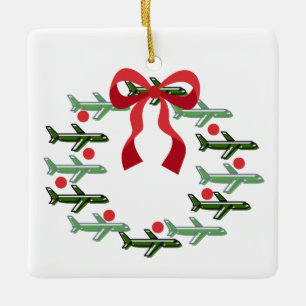 Auf und ab Kranz-Ornament Keramikornament