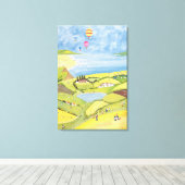 Auf und ab leinwanddruck (Insitu (Holzboden))