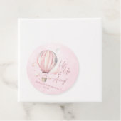 Auf und ab! Pink Hot Air Ballon Babydusche Geschenkanhänger (Beispiel)